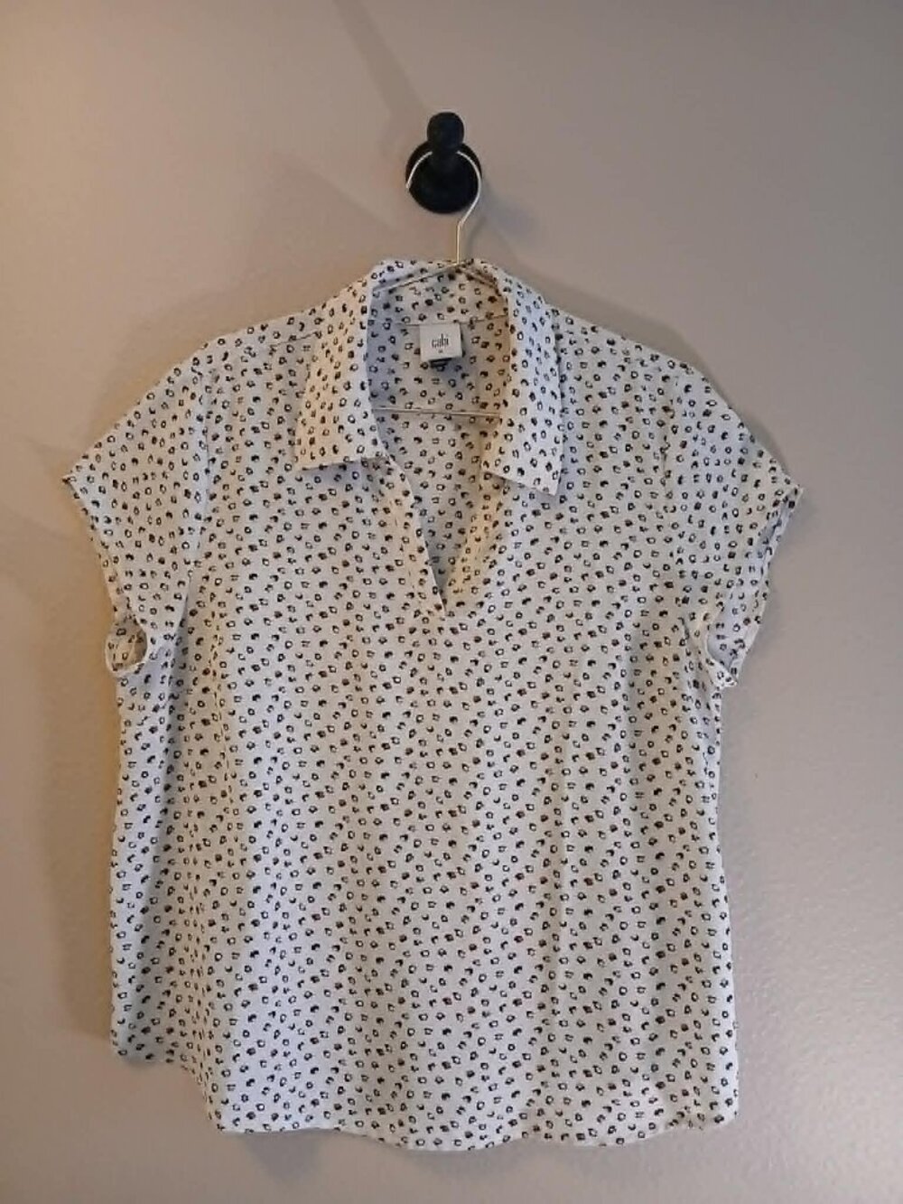 CAbi Style 6308 Popover Blouse, Geometric Dot, Medium